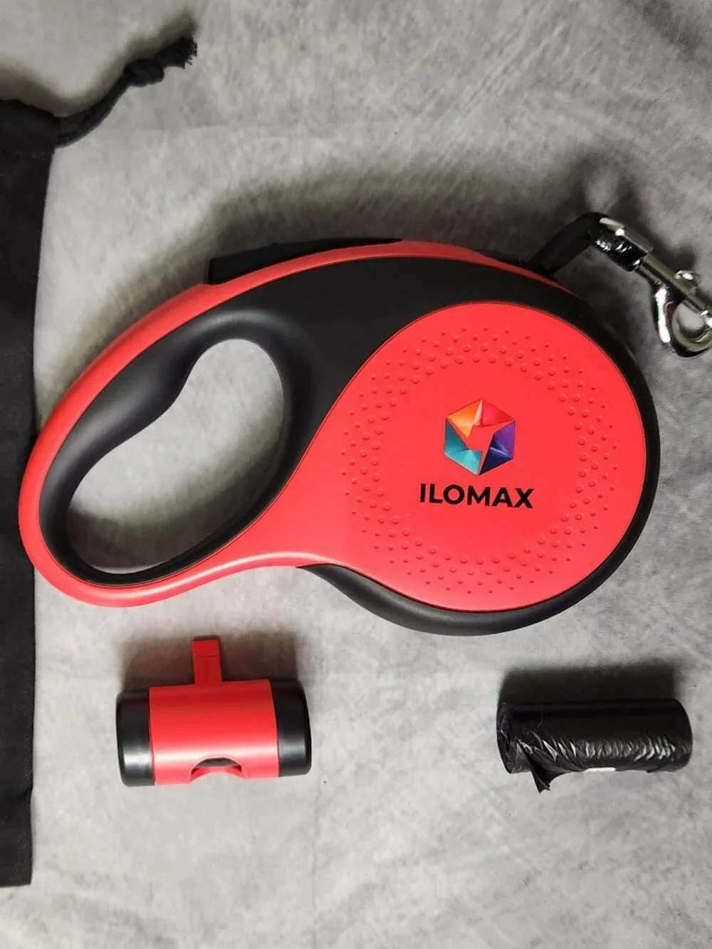 26' Retractable Locking Dog Leash with Poop Bag Dispenser NIB!